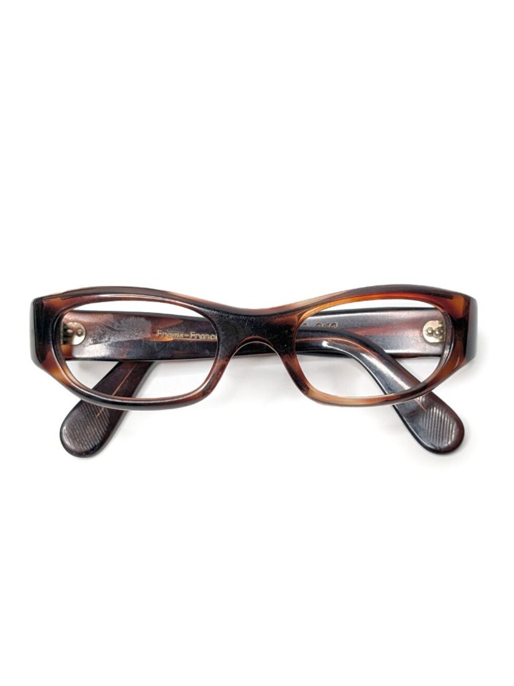 Vintage Frame France Tortoise Shell Small Eyeglass Frames Retro Optical